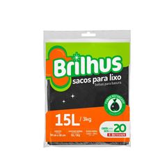 BRILHUS SACO P/LIXO ALMOFADA 15LTS
